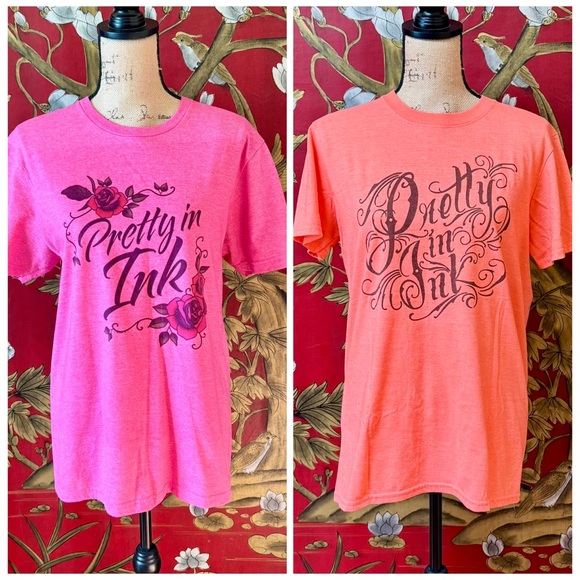 Gildan Softstyle Tops - Women’s “Pretty In Ink” Tee Bundle | 2 Piece | #T50
